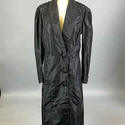 Women’s Black Mourning Driving Coat