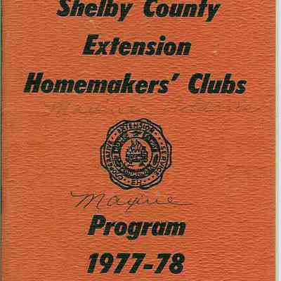 1977 - 78 Shelby County Extension Homemakers Clubs of Shelby County.