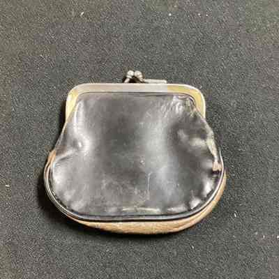 Black Leather Coin Purse