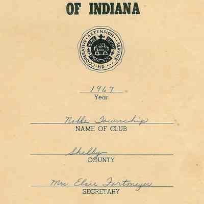 Secretary - Record Book - Noble Twp.