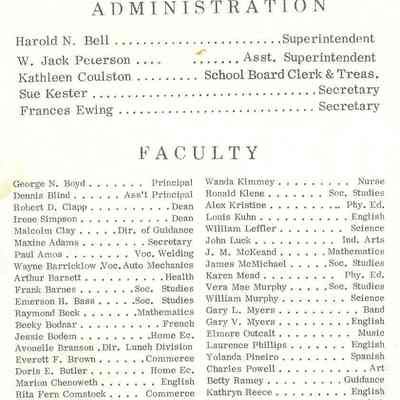 Program, Graduation, front middle