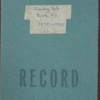 Secretary & Treasurer's Records-1970-1990, Book VI