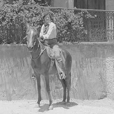 Alma Chambers on Horseback