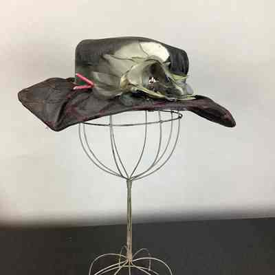 Women's Black Straw Floral Hat