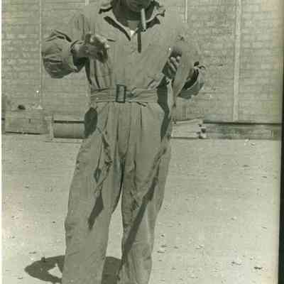 Individual Smoking a Cigar