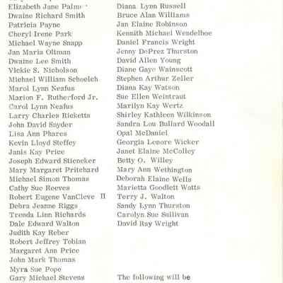 Program, Graduation, front left side