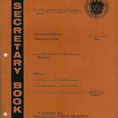 Secretary - Record Book - Noble Twp.