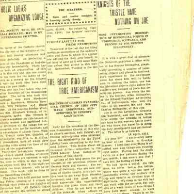 Newpaper, upper front page right