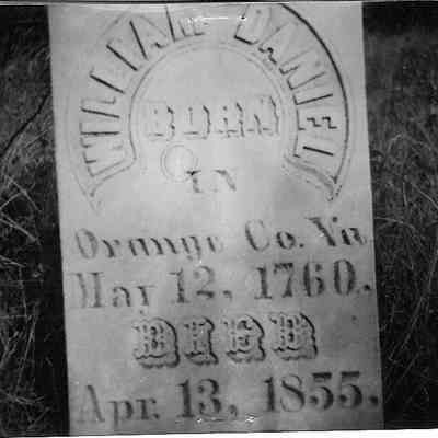 Daniel, William tombstone