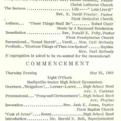 Program, Graduation, inside left side