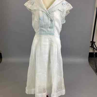 Women’s Blue Organdy Dress