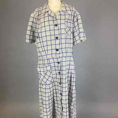Women’s Blue & White Checked Dress