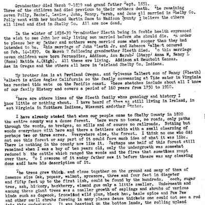 typewritten family history,  page 3