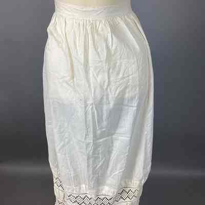 Women's White Muslin Apron