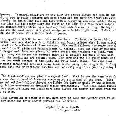 typewritten family history,  page 5