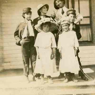 Unidentified Family in Costumes