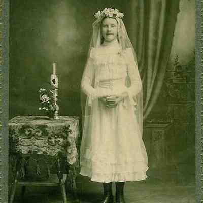 Girl in First Communion Dress