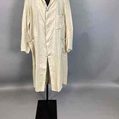 Men's Ecru Linen Driving Coat