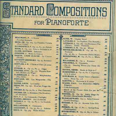 STANDARD COMPOSITIONS FOR PINOFORTE