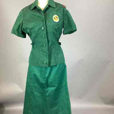 Women's Green Linen Senior Girl Scout Uniform