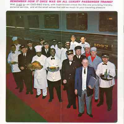 schedule, railway, C&O and B&O, inside view 1