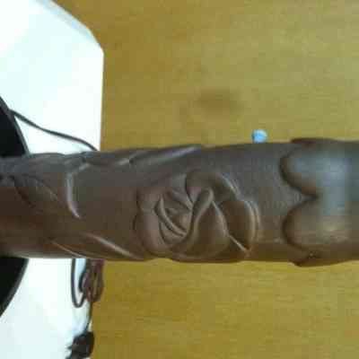 Shell Casing Art Lamp closeup