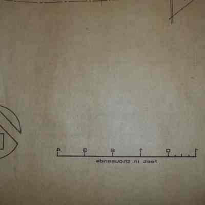 map, Shelbyville, scale and directional arrow