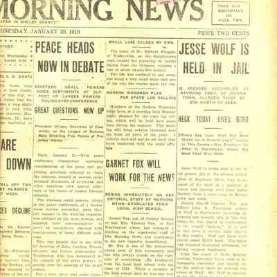 Newpaper, upper front page right