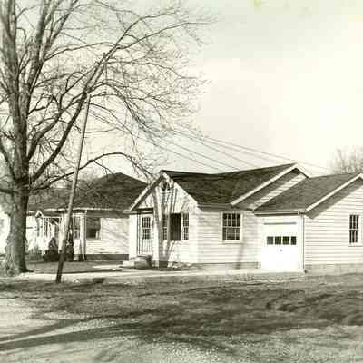three single-dwelling homes, exterior view