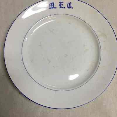 White & Blue Commemorative Plate