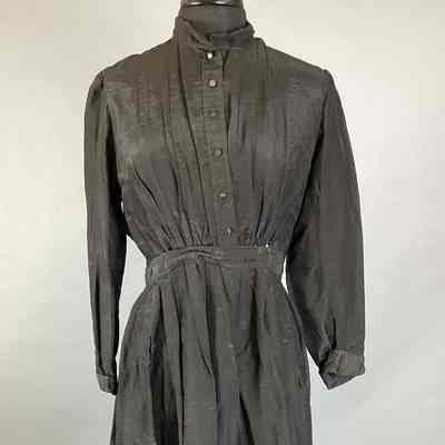 Women's Black Faille Mourning Dress