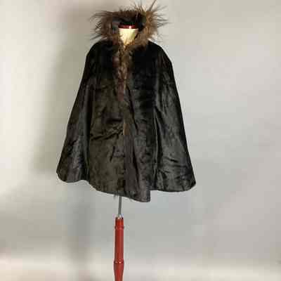 Women's Black Fur Cape