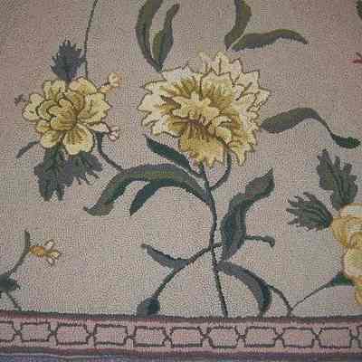 hooked rug, detail of border