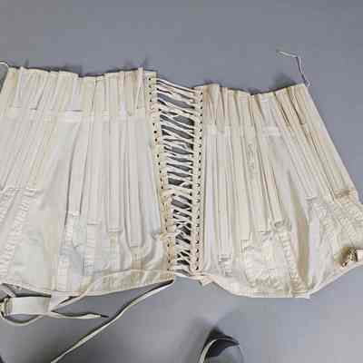 Women's White Cotton Corset