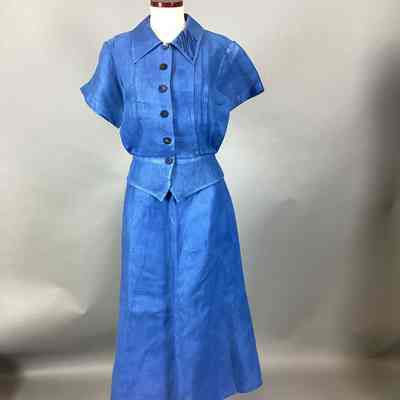 Women's Blue Linen 4-H Dress