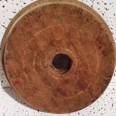 lid for top of butter churn   underside shown