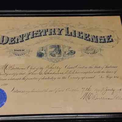 Dentist's License