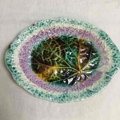 Multicolor Textured Majolica Platter