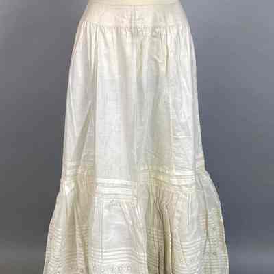 Women's White Cotton Petticoat