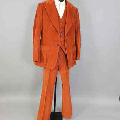 Men's Rust-Colored Corduroy Suit