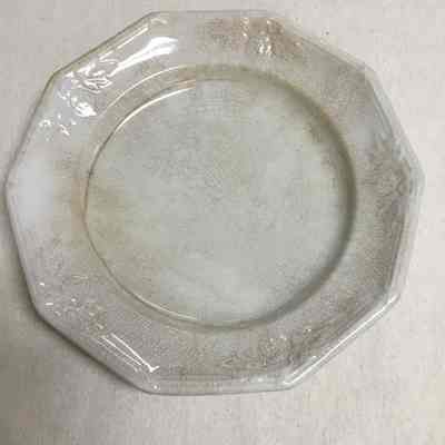 White Ironstone China Plate