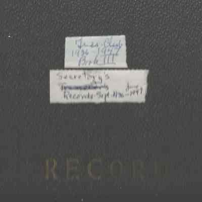 Secretary's Records: Fountaintown Tuesday Club