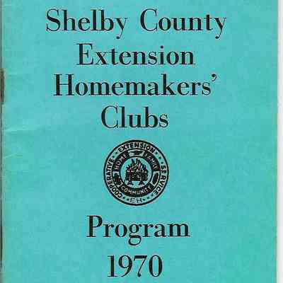 1970 Extension Homemakers Clubs of Shelby County.