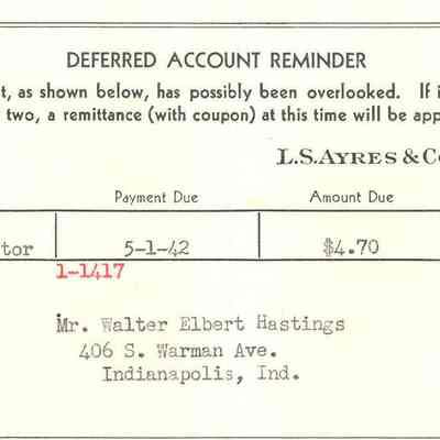 DEFERRED ACCOUNT REMINDER