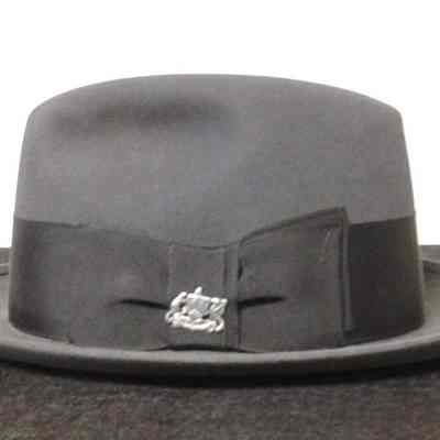 Men's Gray Beaver Felt Stetson Fedora Hat