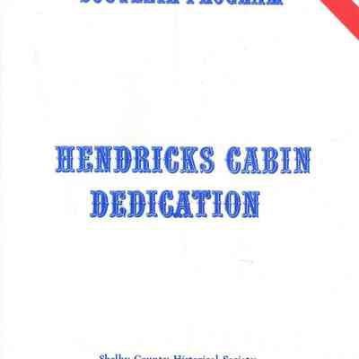 Souvenir Program/Hendricks Cabin Dedication
