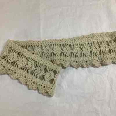 Tan Crocheted Edging