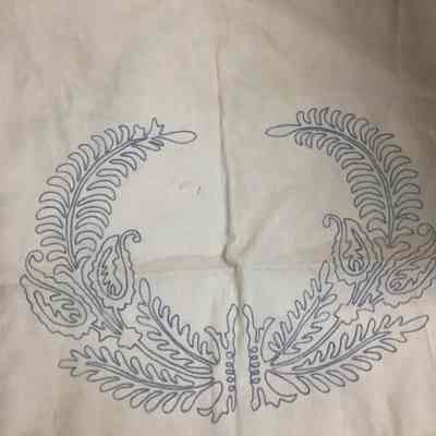 White Cotton Embroidered Pillowcase