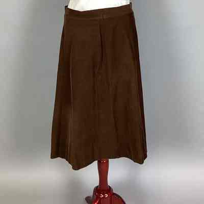 Women's Brown Corduroy Skirt