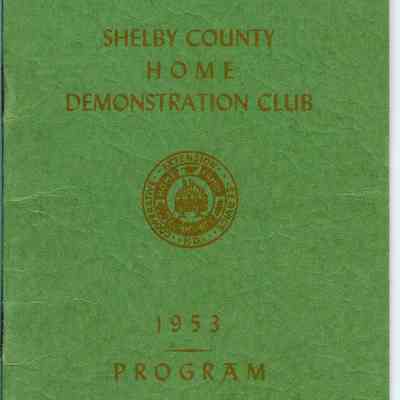 Program Booklet for Shelby County Home Economics Club
